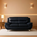 Leather Couches For Living Room Black Sofa And Loveseat Set ShipItFurniture