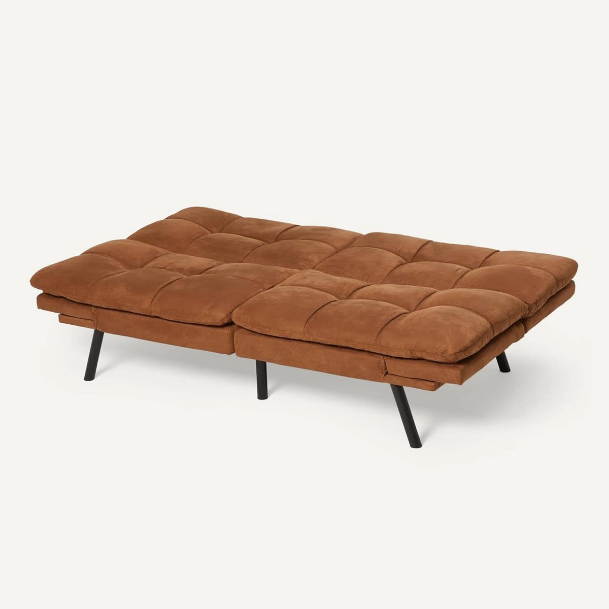 Brown Transformable Loveseat With Memory Foam Sleeper ShipItFurniture