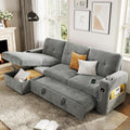 84Inch LShaped Sleeper Sofa Integrated Storage System ShipItFurniture