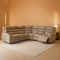 Grey Ergonomically Designed Motorized Reclining USB Sofa Set ShipItFurniture