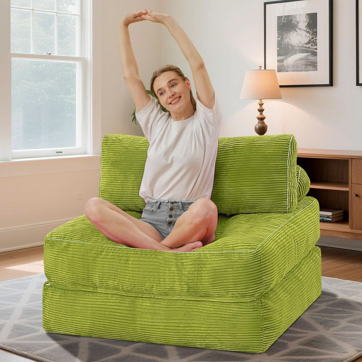 Emerald Convertible Sleeper Sofa Bed With Backrest ShipItFurniture