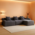 119 Inch Greyish Contemporary Modular Sectional Sofa ShipItFurniture