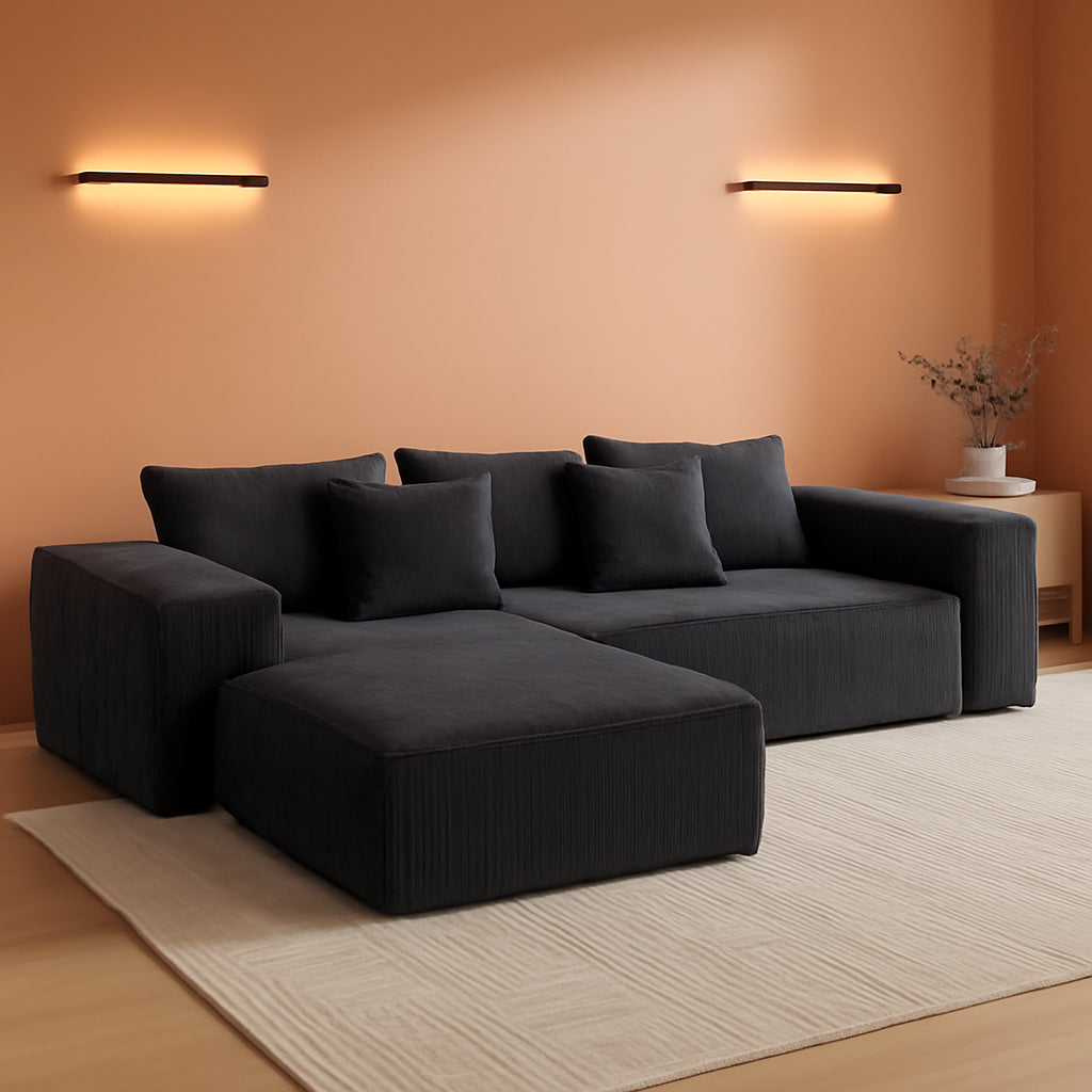 109-Inch L-Shaped Cloud Couch Modular Sectional Sofa ShipItFurniture