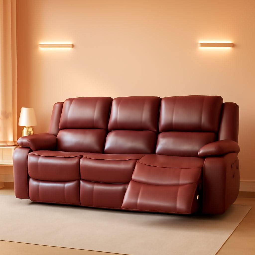 Reclining Sofa Red Thirty Inch Wallhugger Upholstered ShipItFurniture