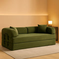 Green Convertible Sofa Bed With Removable Armrests ShipItFurniture
