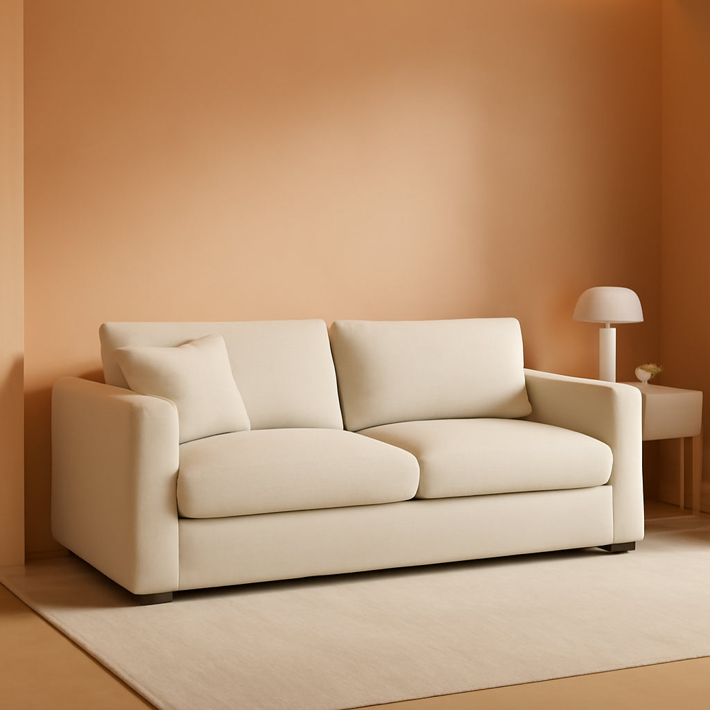 Khaki 68Inch Deep Overstuffed Modular Sectional Sofa ShipItFurniture