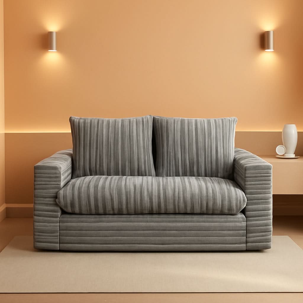 Dark Grey Interconvertible Sleeper Sofa Bed Cushions ShipItFurniture