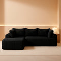 Black Modular Cloud Sofa Sectional Including Chaise ShipItFurniture