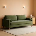 Olive Green Velvet Upholstered Sofa With PocketCoil ShipItFurniture