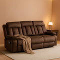 Power Reclining Sofa With Therapeutic Massage Heat ShipItFurniture