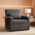 Convertible Sleeper Armchair Charcoal Gray USB Port ShipItFurniture