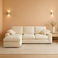 98.4Inch Cloud Modular Sectional Sofa Beige Chaise ShipItFurniture