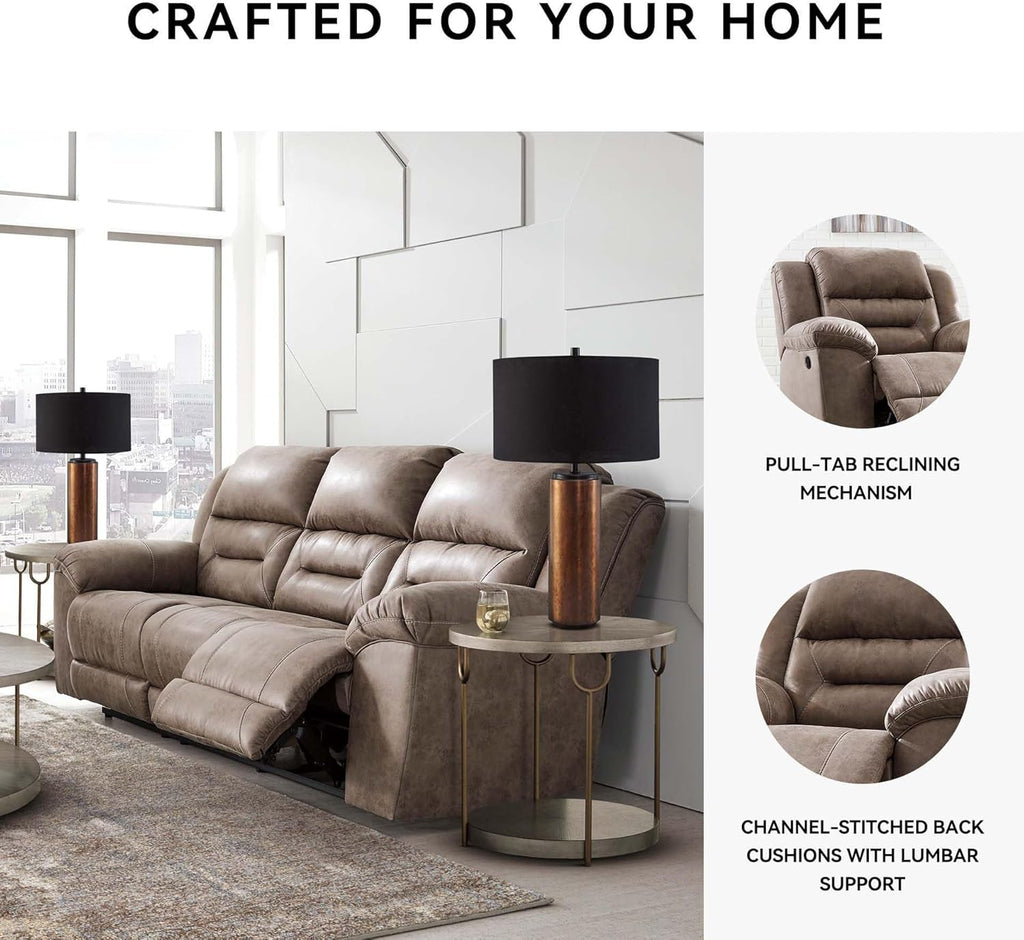 Stoneland NinetyInch DualSided Reclining Living Room Sofa ShipItFurniture