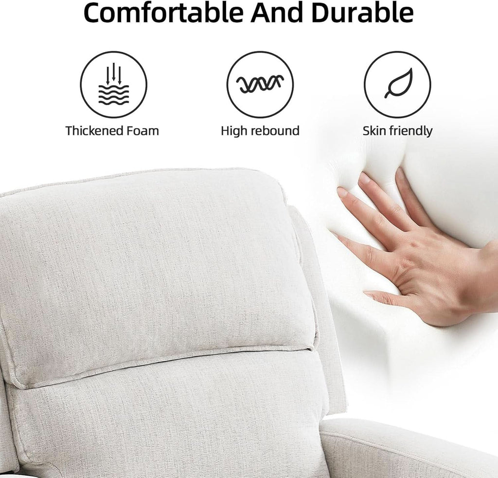 Manual Reclining Three Seat Upholstered Fabric Sofa ShipItFurniture