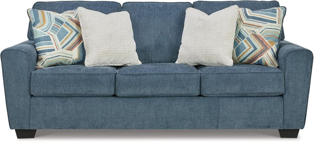 Blue Queen Stainresistant Memory Foam Sleeper Sofa ShipItFurniture