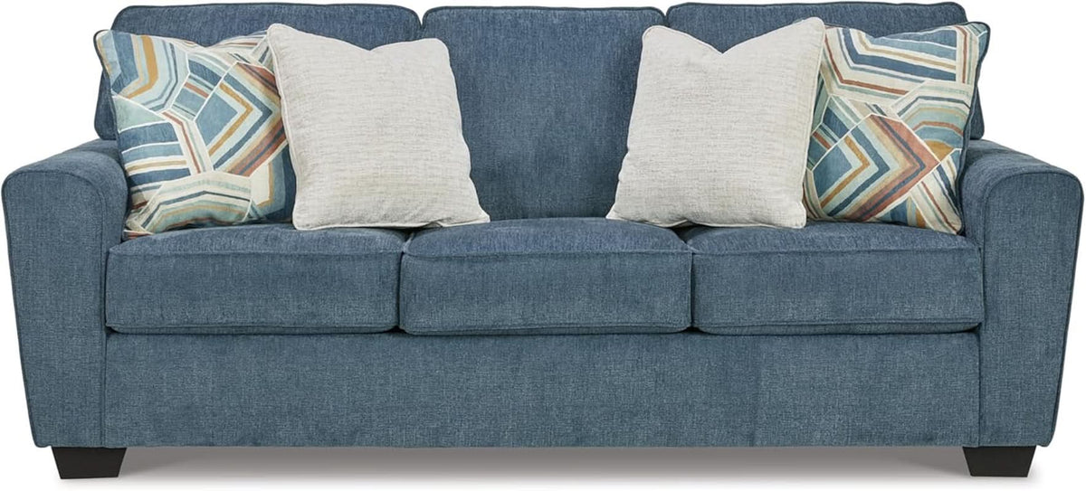 Blue Queen Stainresistant Memory Foam Sleeper Sofa ShipItFurniture