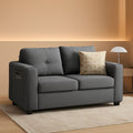 65 Inch MidCentury Tufted Upholstered Couch USB Ports-0
