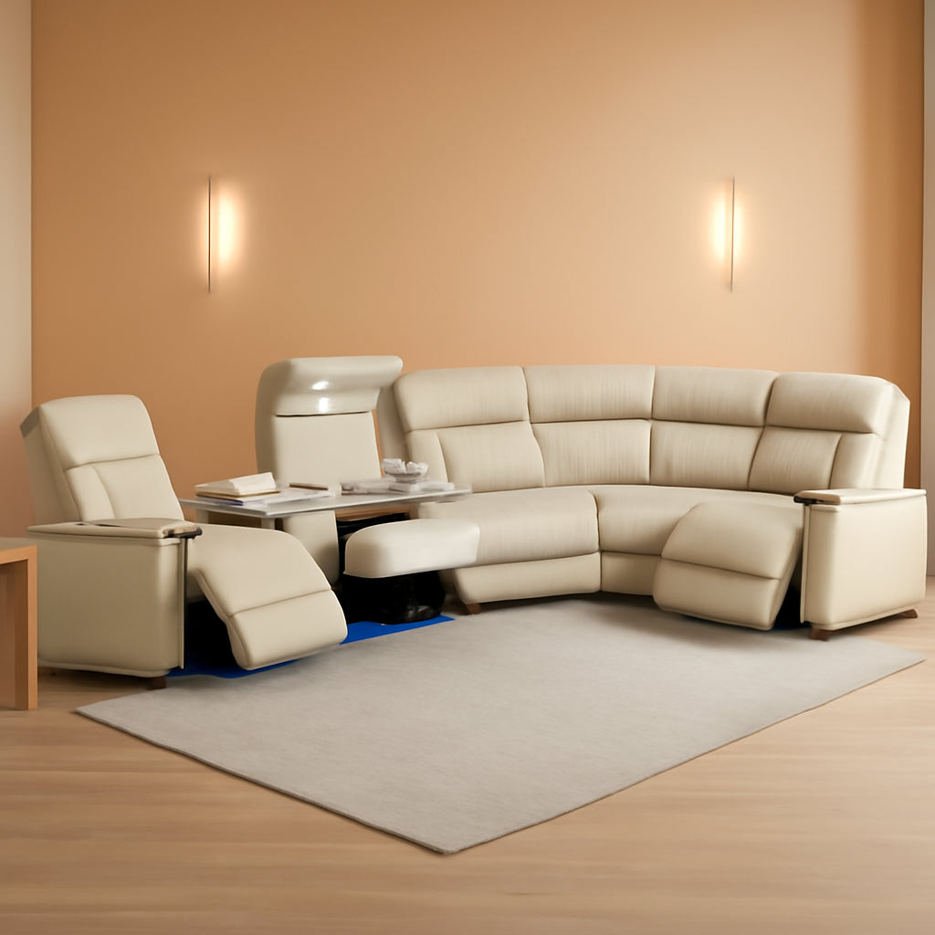 Power Reclining Sectional Sofa With Storage Console ShipItFurniture
