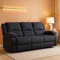 Draycoll Contemporary Manual Reclining Sofa Dark Gray ShipItFurniture