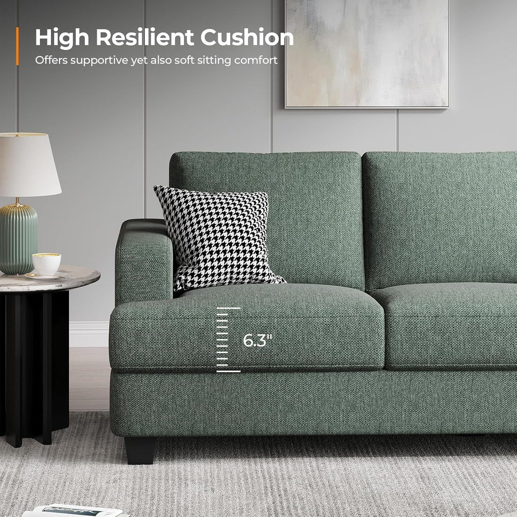 Oversized 89 Inch Sofa With Deep Cushions And Backrests ShipItFurniture