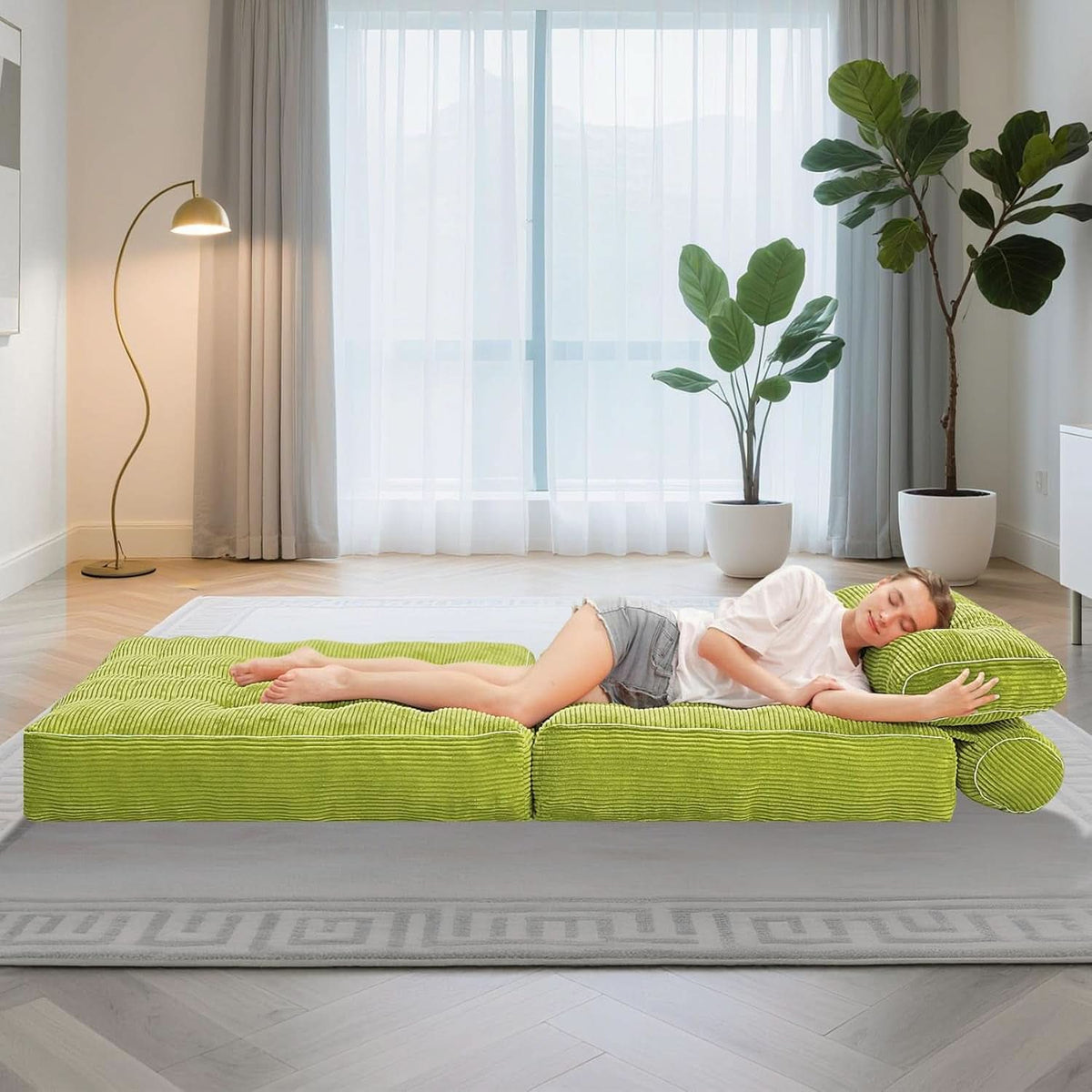 Emerald Convertible Sleeper Sofa Bed With Backrest ShipItFurniture