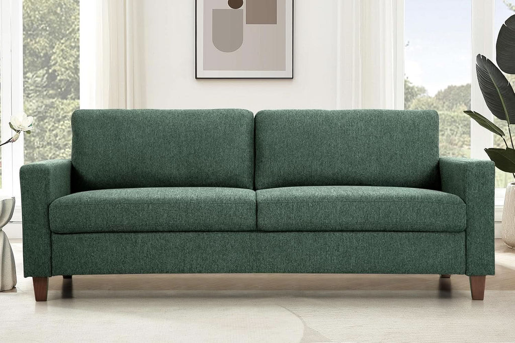 Green Mid Century Modern Couch and Loveseat Set for Small Spaces ShipItFurniture