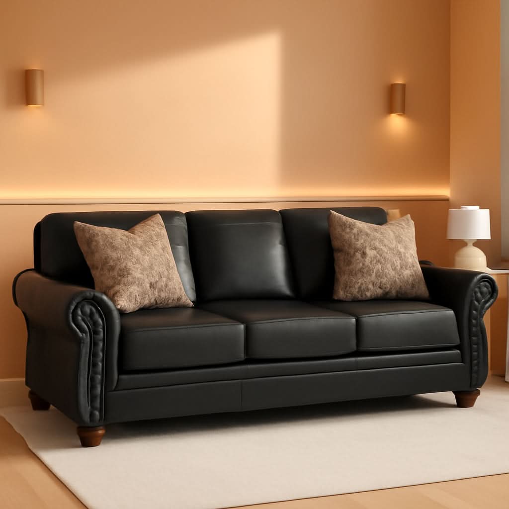 Queen Sofa Sleeper Anthracite Black Memory Foam Ultra ShipItFurniture