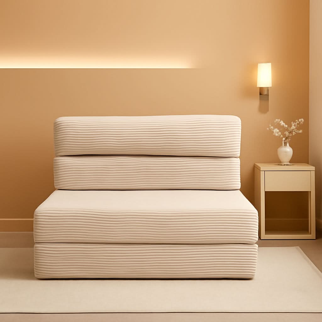 Corduroy Convertible Folding Sofa Bed With Mattress ShipItFurniture