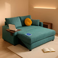 65Inch Sleeper Sofa Bed CorduroyFabric Emerald Green ShipItFurniture