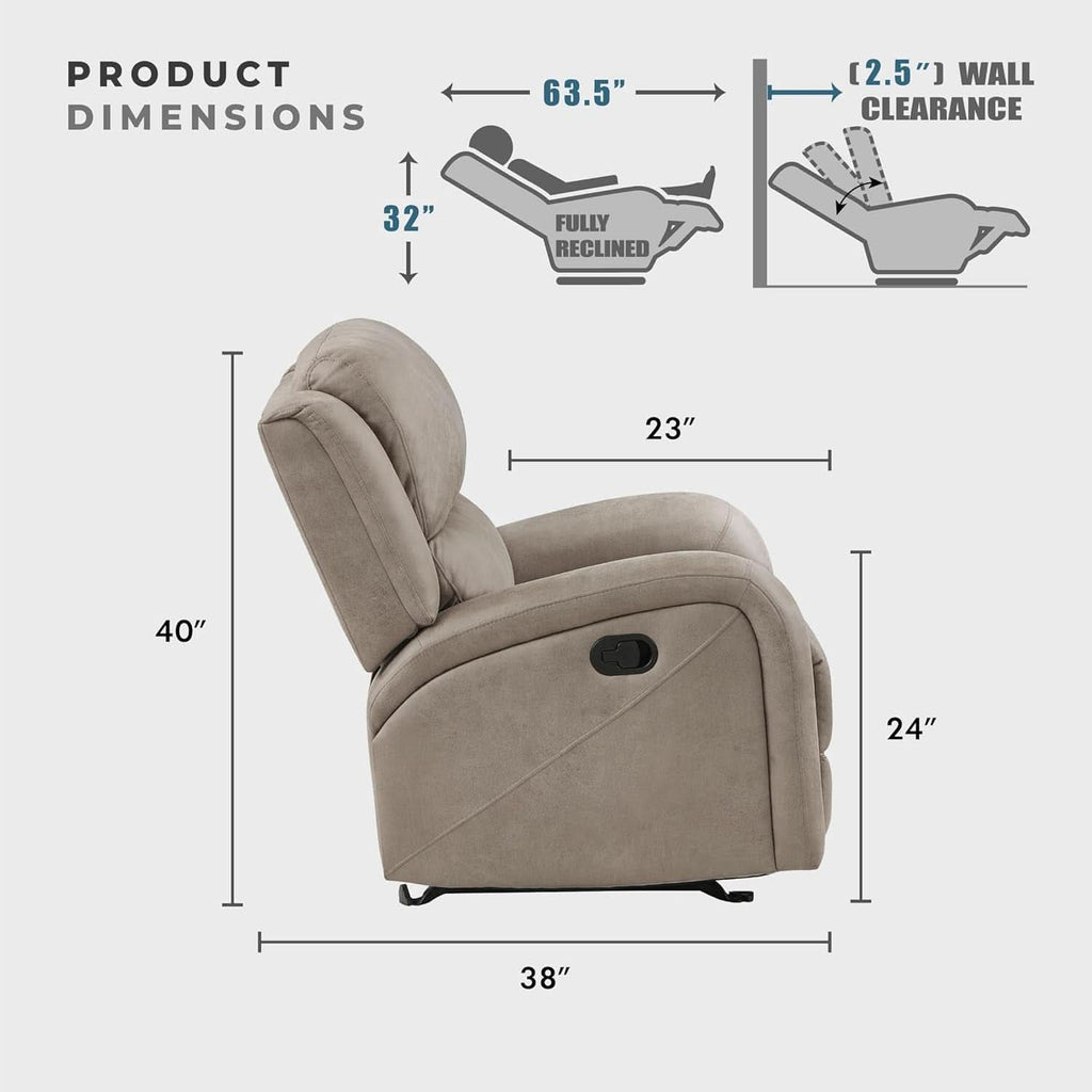 84.5 Inch Brown Recliner Couch Living Sofa Home Theater ShipItFurniture