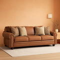 Exquisite Leather Sleeper Sofa Queen Dark Chocolate ShipItFurniture