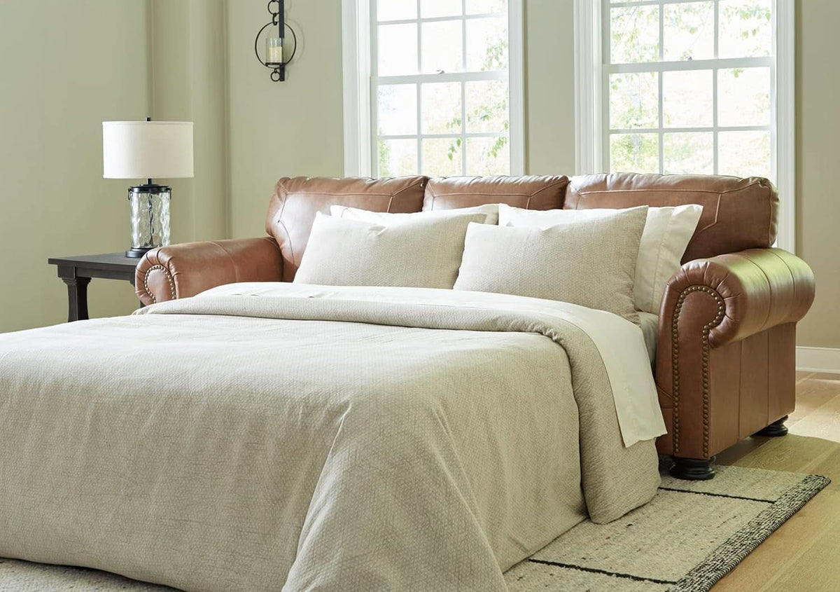 Exquisite Leather Sleeper Sofa Queen Dark Chocolate ShipItFurniture