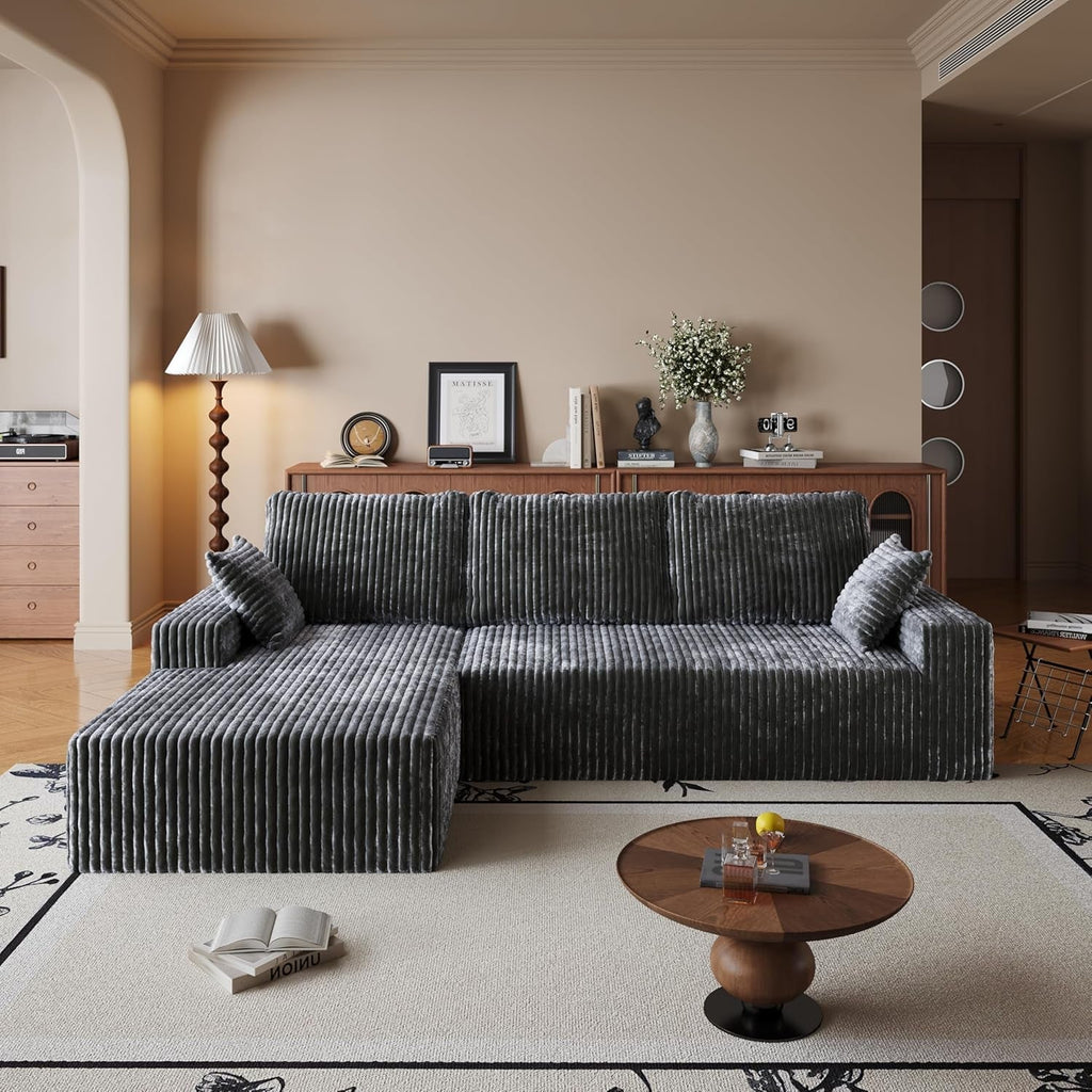 108-Inch Modular Sectional Couch With Oversized Chaise ShipItFurniture