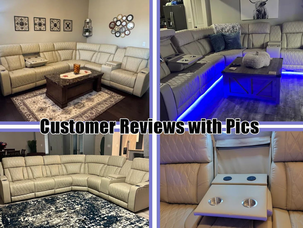 Power Reclining Sectional Sofa With Storage Console ShipItFurniture