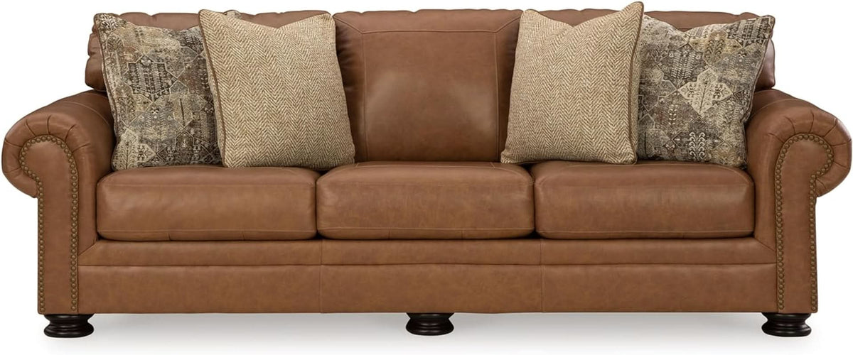 Exquisite Leather Sleeper Sofa Queen Dark Chocolate ShipItFurniture