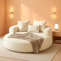 Beige 71Inch Convertible Sleeper Sofa Bed Upholstered ShipItFurniture