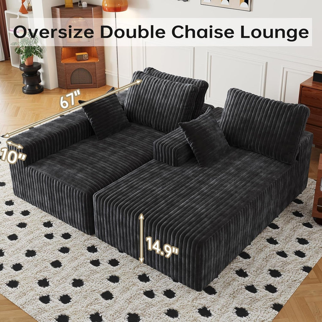 108-Inch Modular Sectional Couch With Oversized Chaise ShipItFurniture