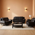 3 Piece Black Sofa Set Modern Living Room Couch Set Sofa Loveseat Chair For Home Decor ShipItFurniture