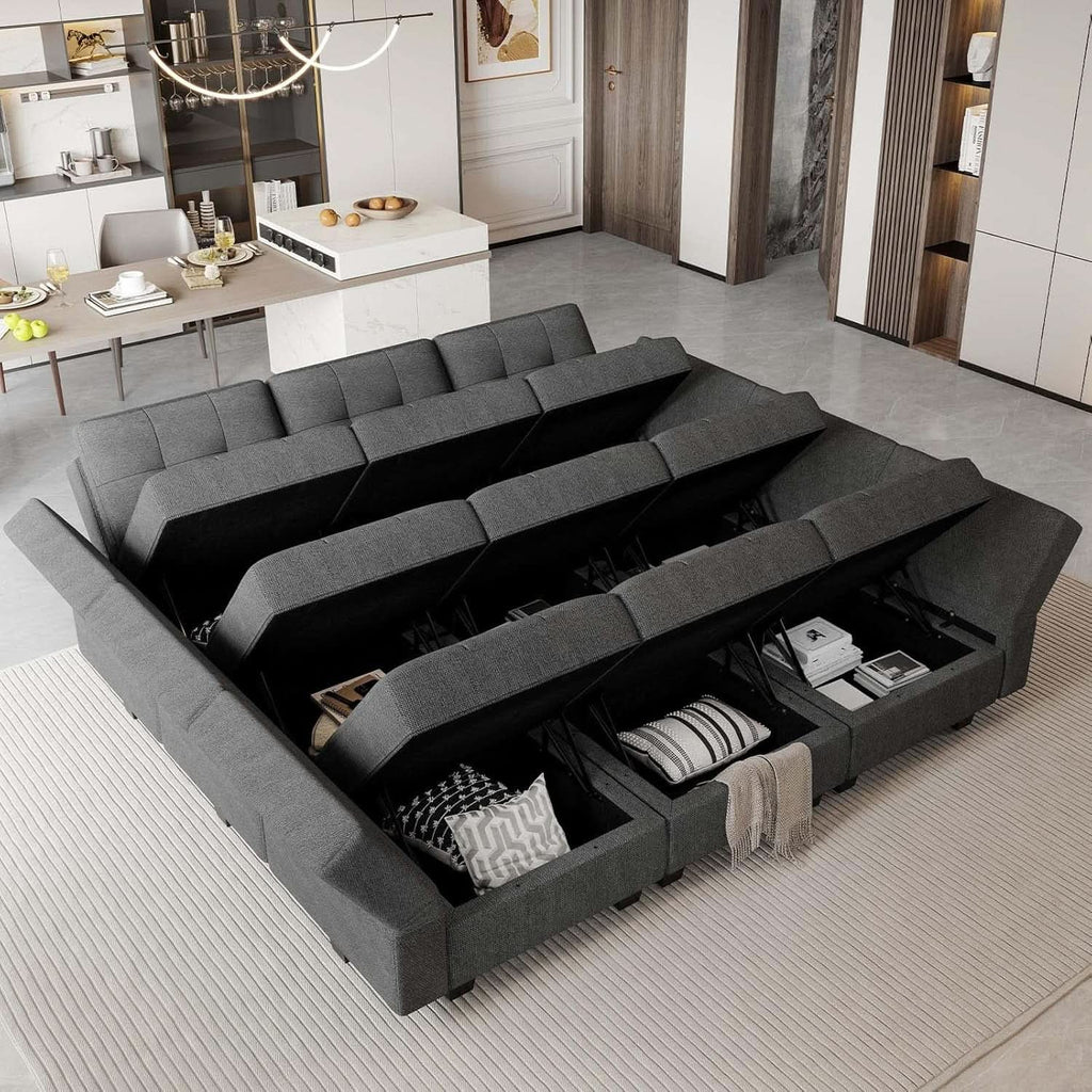 Comfortable Modular Sleeper Sofa Couch with Storage Solution ShipItFurniture