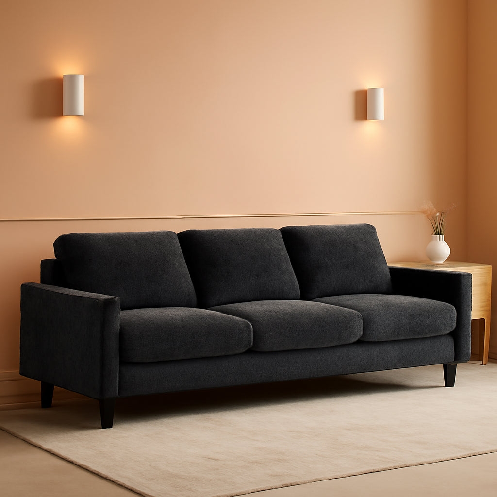 Grey Chenille 74.8 Inch Luxurious Contemporary Sofa ShipItFurniture