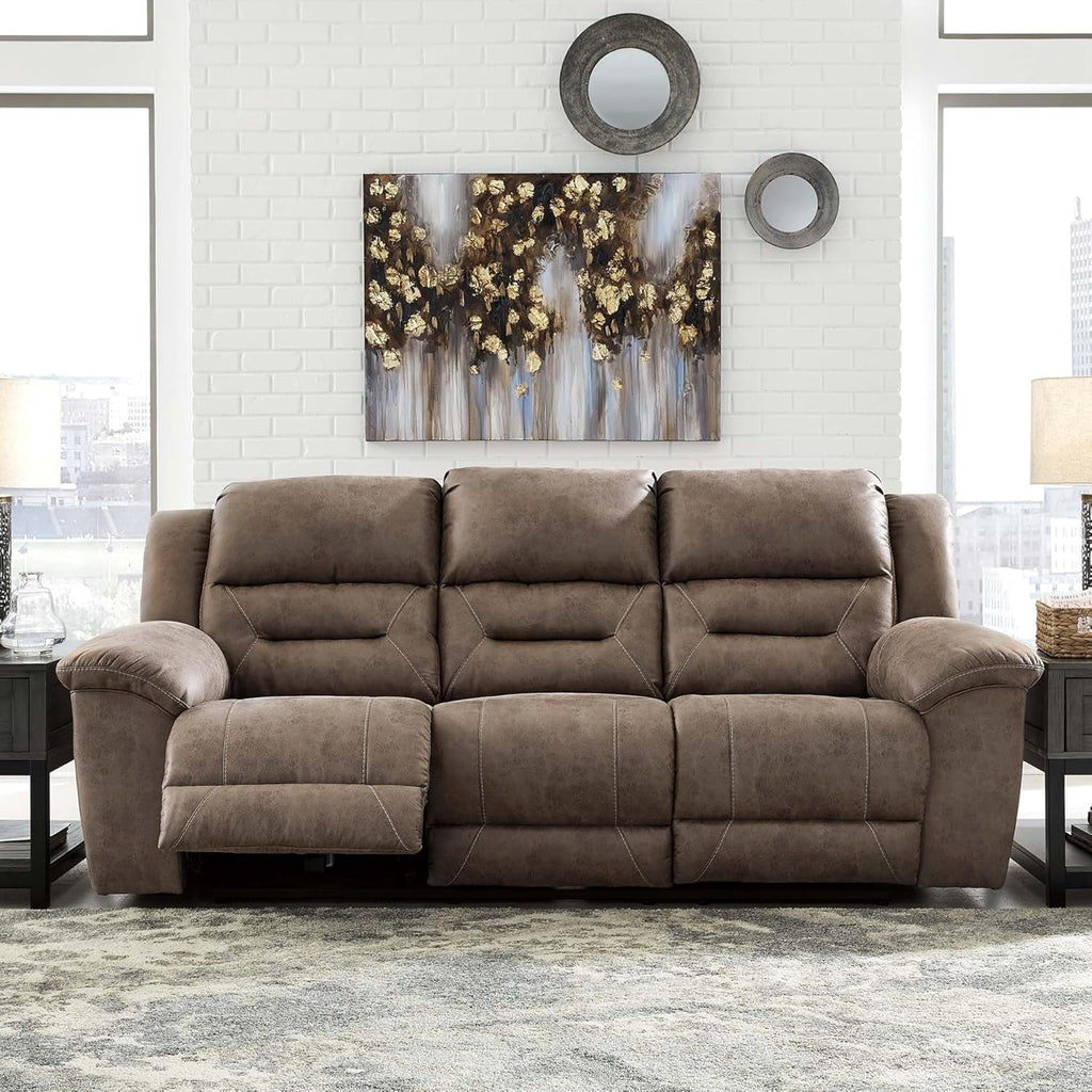 Stoneland NinetyInch DualSided Reclining Living Room Sofa ShipItFurniture
