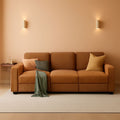 Brown UShaped Convertible Sectional Sofa Bed USBPort ShipItFurniture