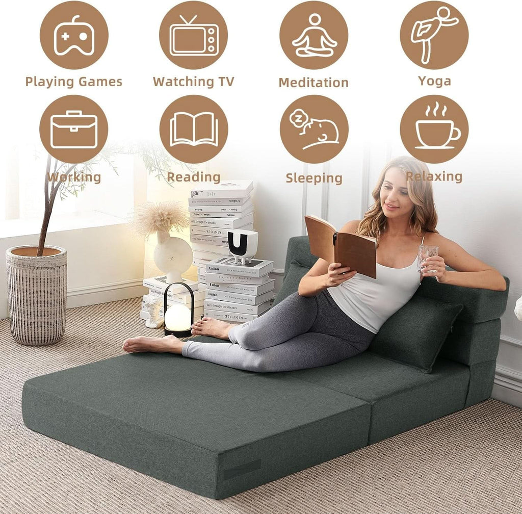 Dark Gray Standard Size Multifunctional Convertible Sofa ShipItFurniture