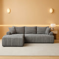 Grey Modular Cloud Sectional Sofa Detachable Pillows ShipItFurniture