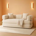 78Inch Convertible Sleeper Sofa Bed Beige Upholstery ShipItFurniture