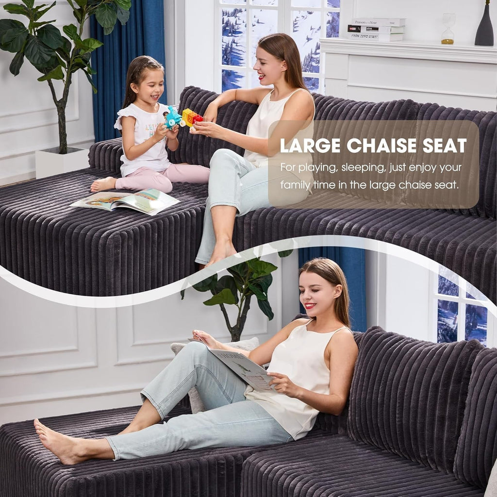 Modular Sectional Sofa Memory Foam Oversized Chaise ShipItFurniture