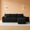 114 Inch Modular Contemporary Sectional Sofa Black ShipItFurniture