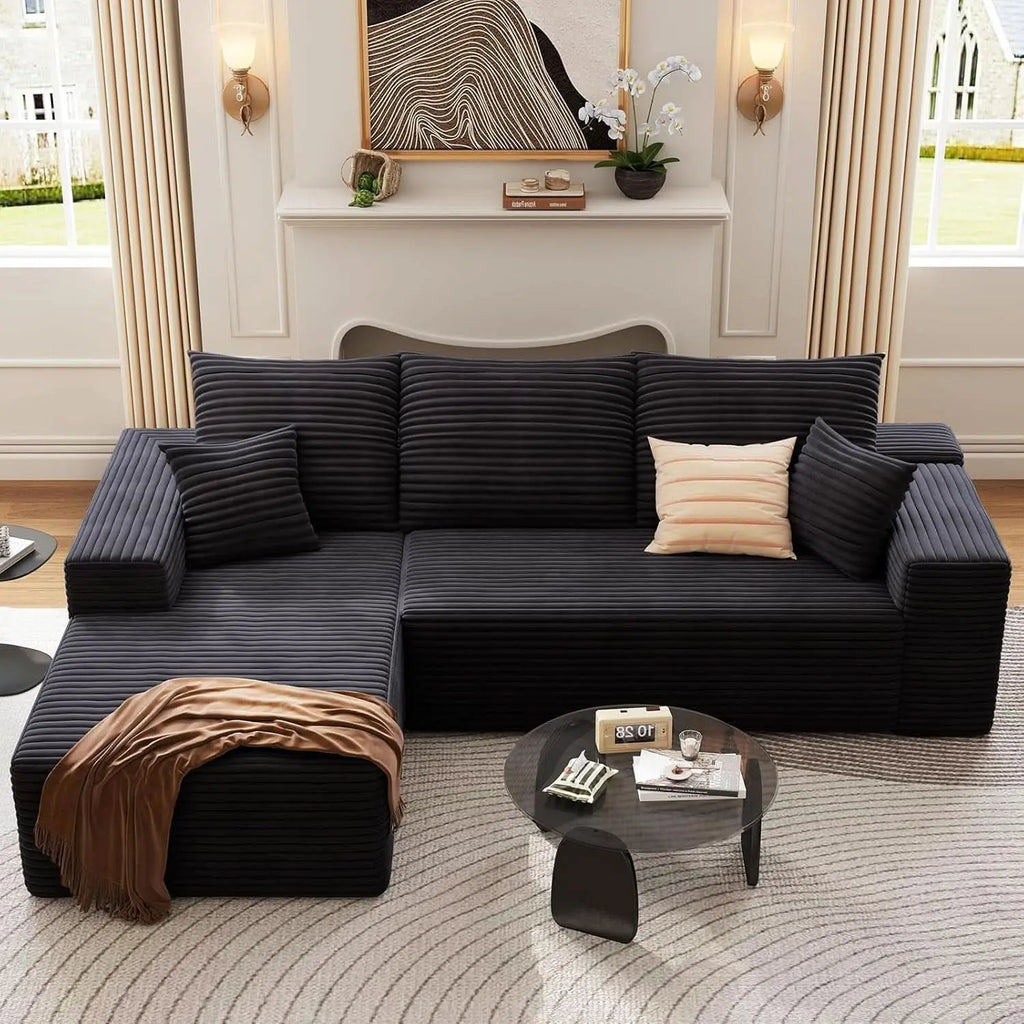 Modern 107 Inch Cloud Sectional Couch with Chaise ShipItFurniture