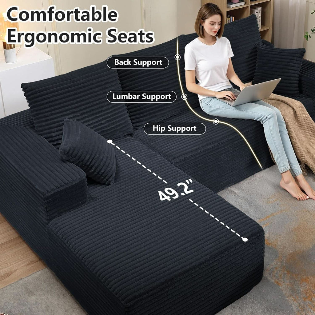 Modern L-Shape Cloud Sectional Couch for Living Room ShipItFurniture