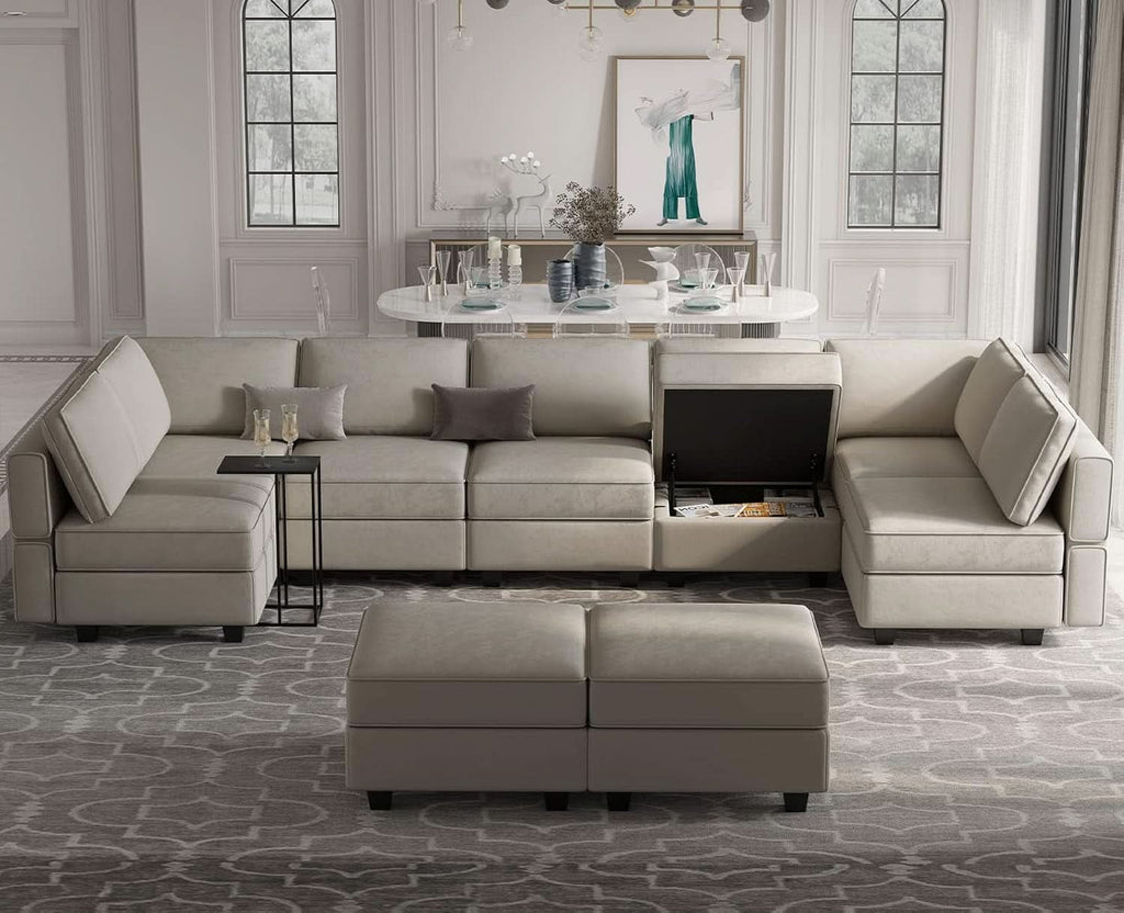 Stylish Modular Sectional Sofa with Reversible Chaise ShipItFurniture